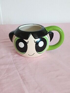 Silver Buffalo Powerpuff Girls Buttercup Superhero, 3D Sculpted Mug, 20oz
